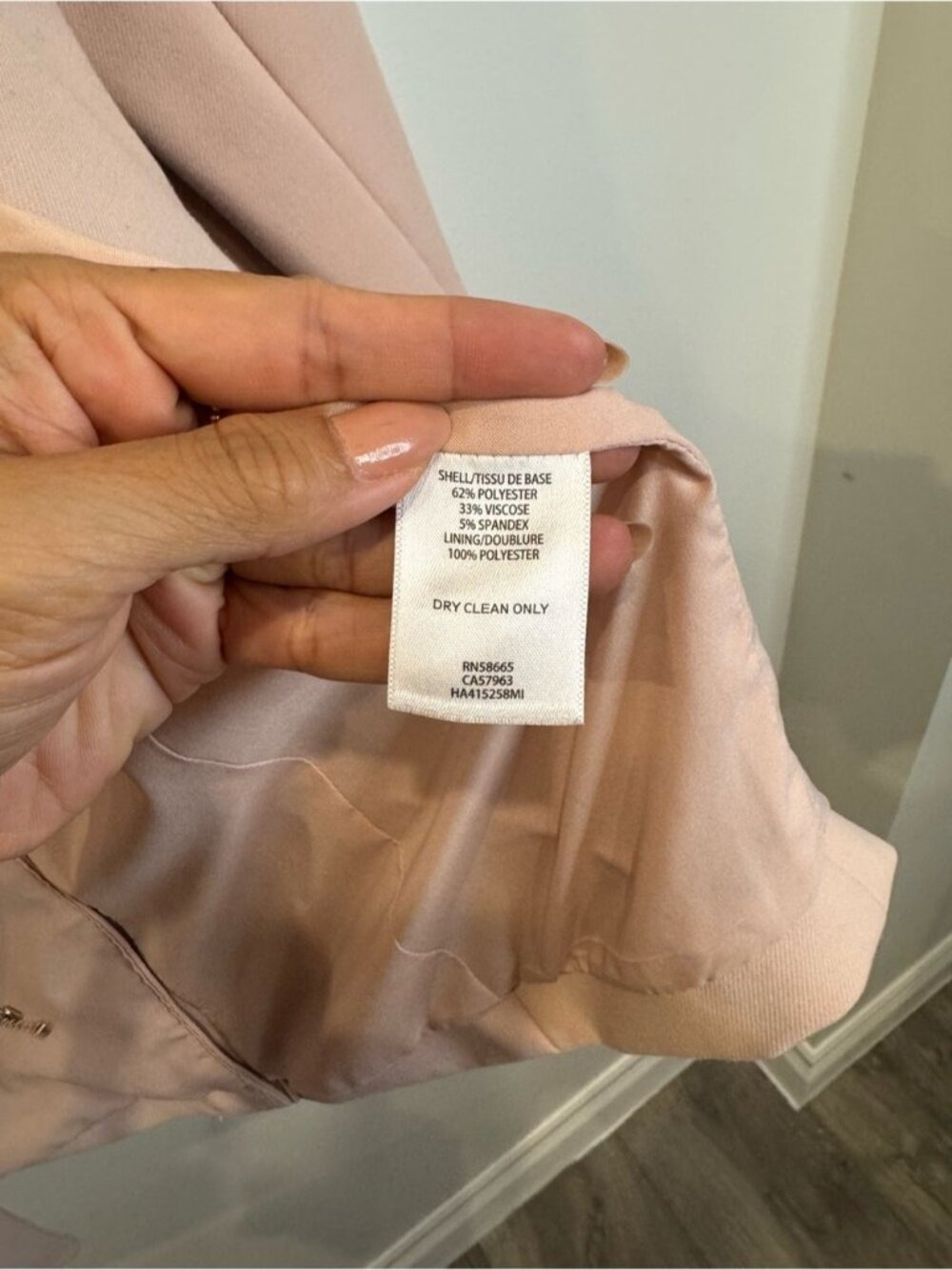 Halogen Blush Pink Tailored Blazer Size S Workwear Office Chic 0811 - Picture 8 of 8